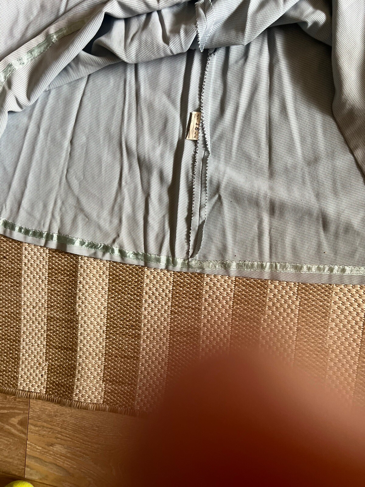 Vintage 50’s 60’s Stewardess Dress. Blue/ Gray Tiny Check. ( See Measurements).