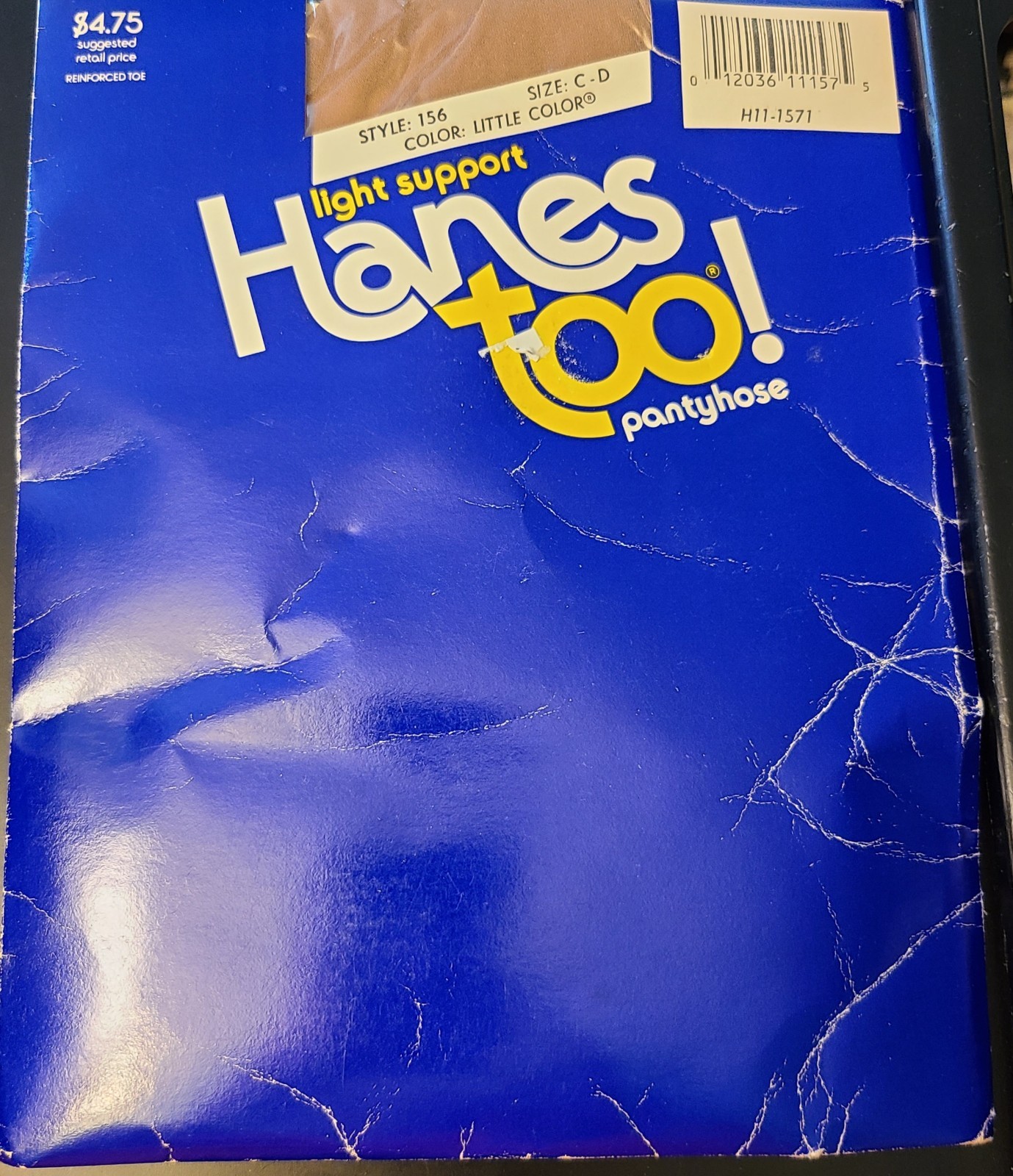 Vtg Hanes Too Pantyhose Reinforced Toe Size CD Style #156 Little Color