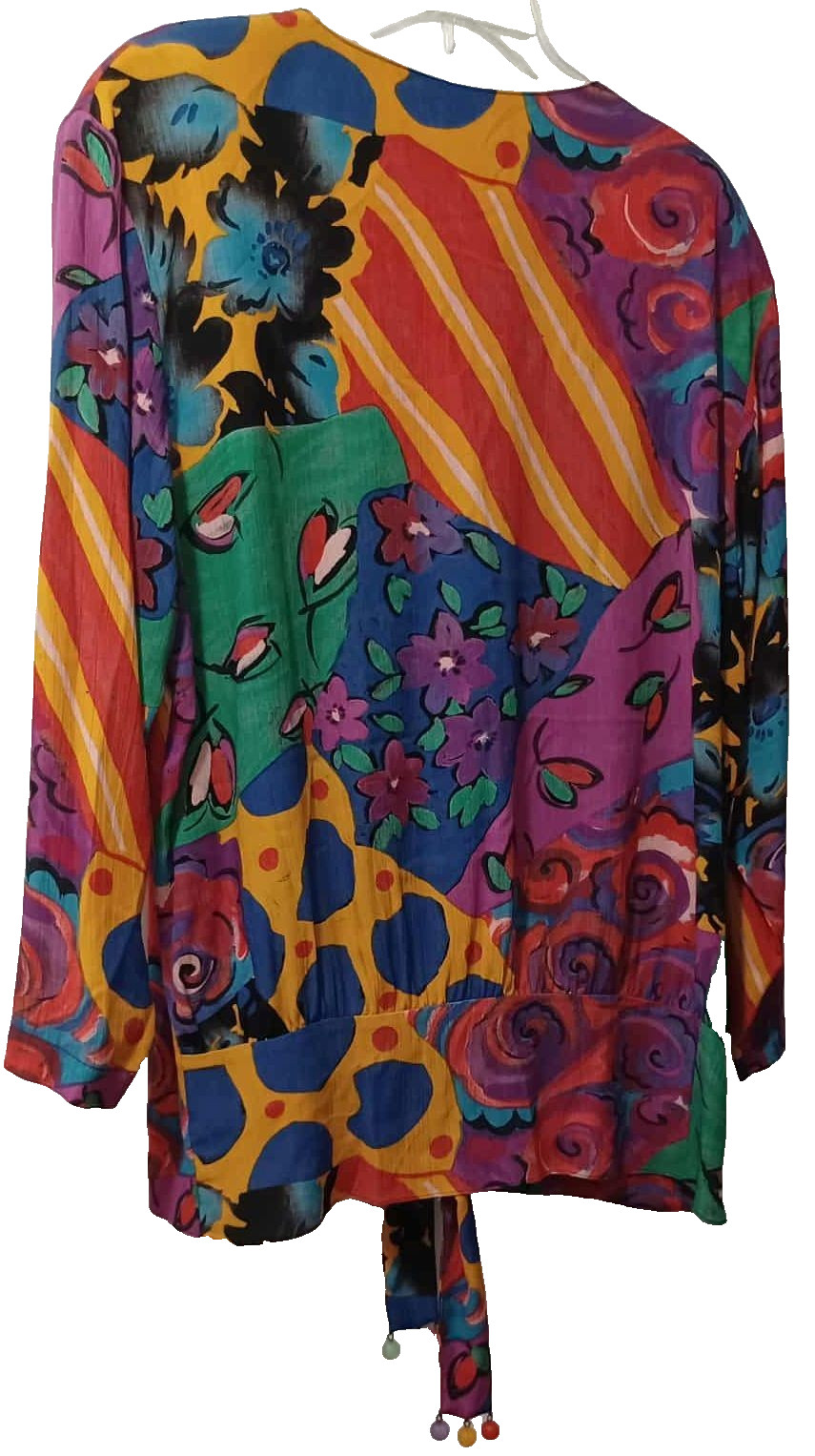 VINTAGE MACYS CAROLE LITTLE PATCHWORK PRINT OVERSIZED TUNIC WOMENS SZ 14-16?
