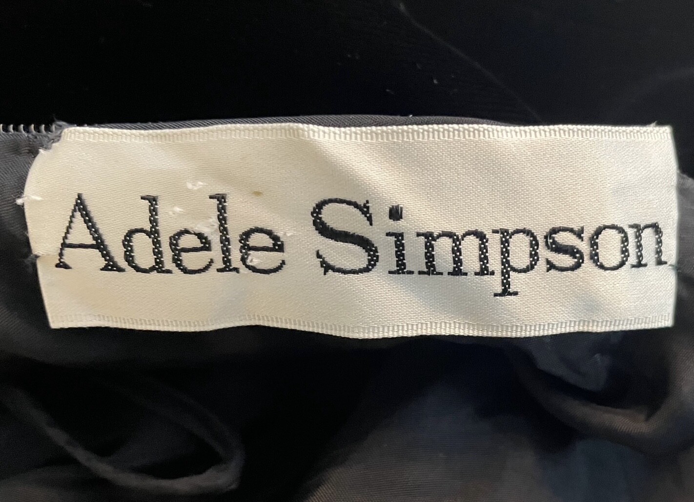 SALE Vintage Adele Simpson Glamorous Black Velvet Strapless Evening Gown