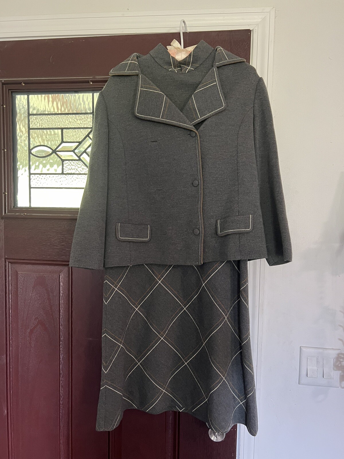Vintage 1960’s Knits By Thayer Wool 2 Piece Set Size 16