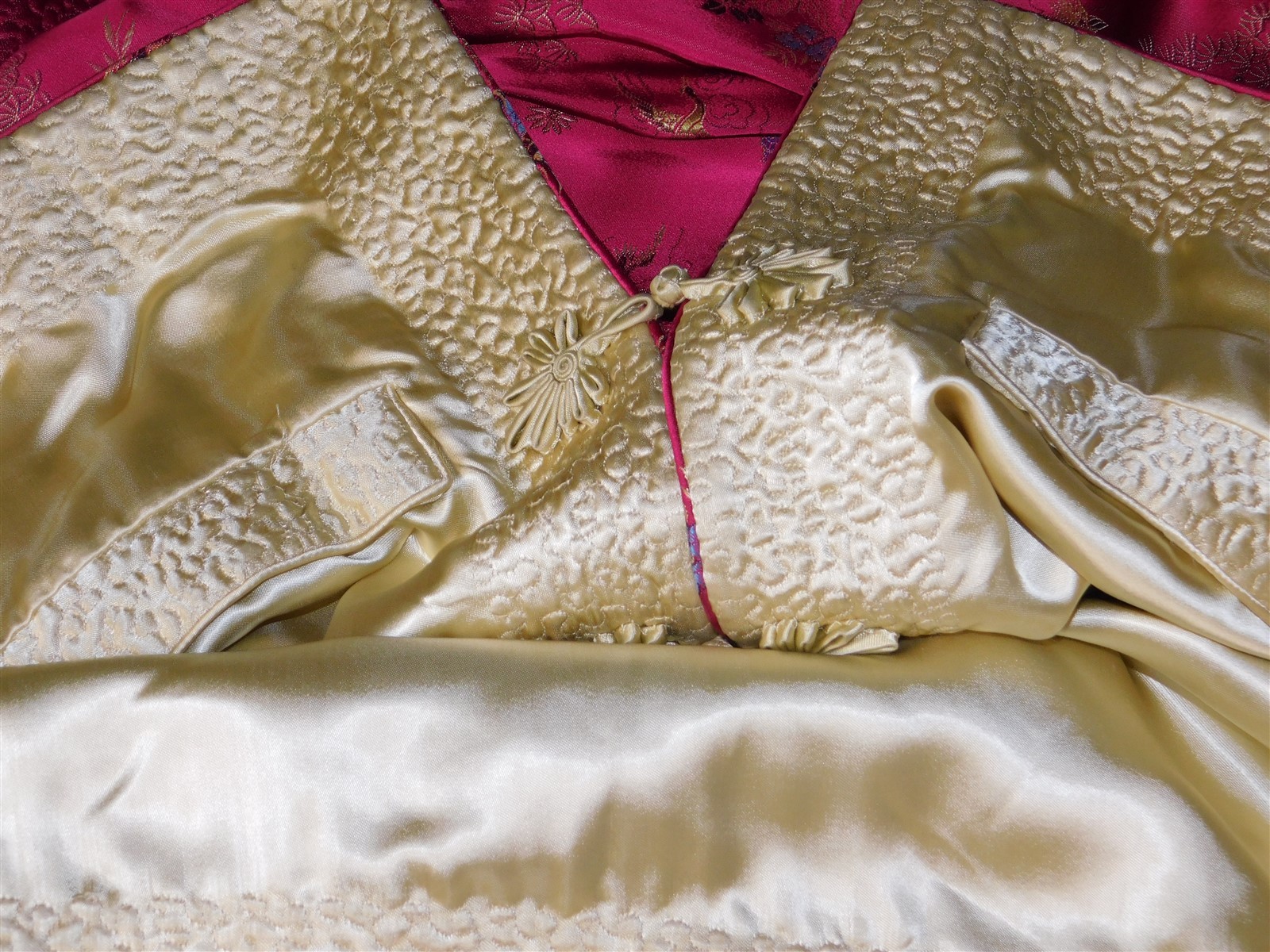 Vintage 1960s Women’s Reversible Qipao Button Silk Chinese Embellished Jacket
