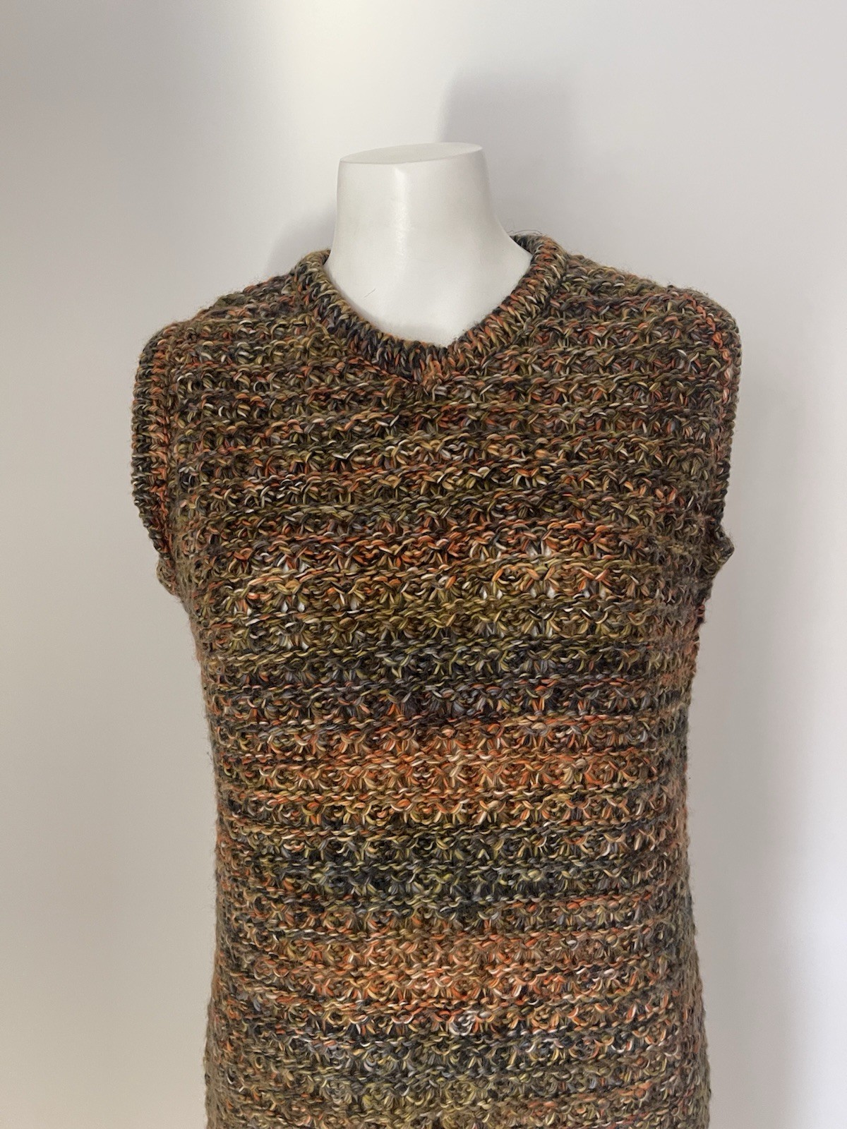 Bernat Klein Vintage Wool Dress Cardigan Sweater Set Chunky Knit