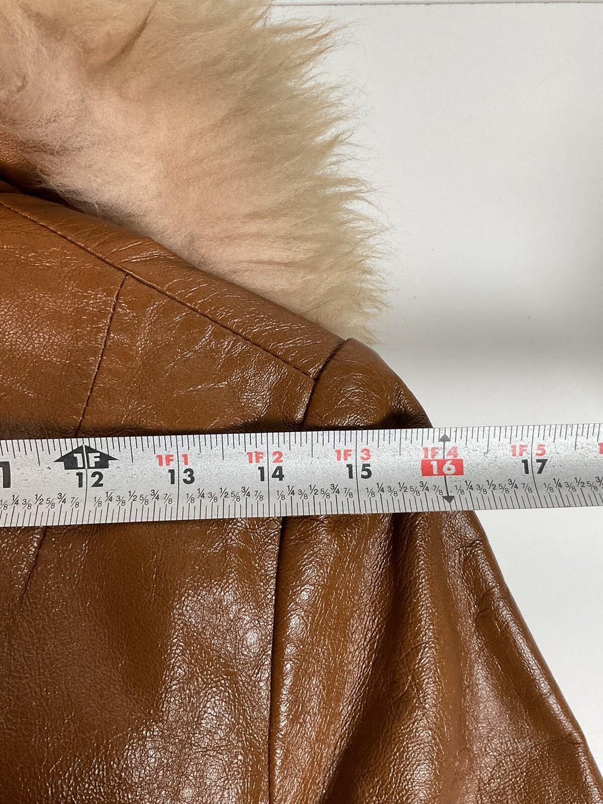Vintage 1970s Women’s Landry Leather Russian Princess Coat Fur Shawl Collar