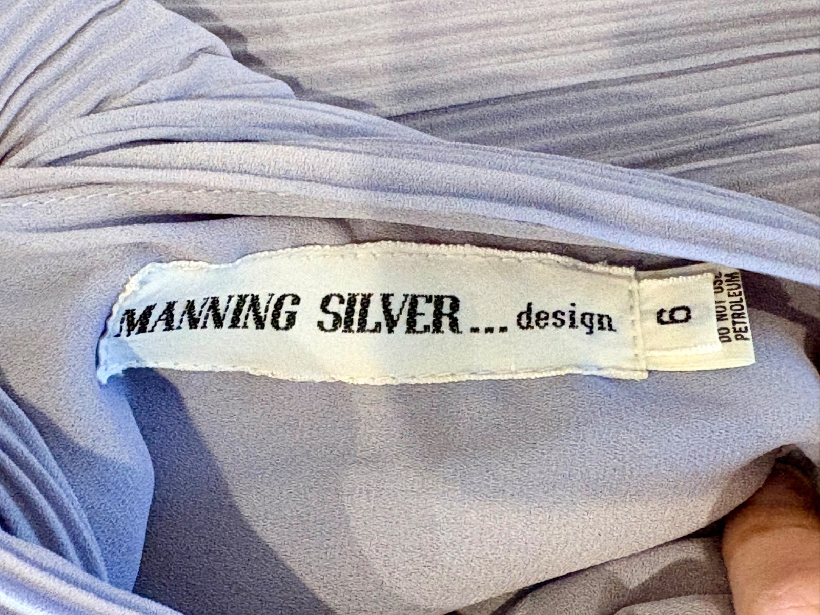 Manning Silver Design Vintage 80s Women’s Purple Lilac Dress SIZE 6