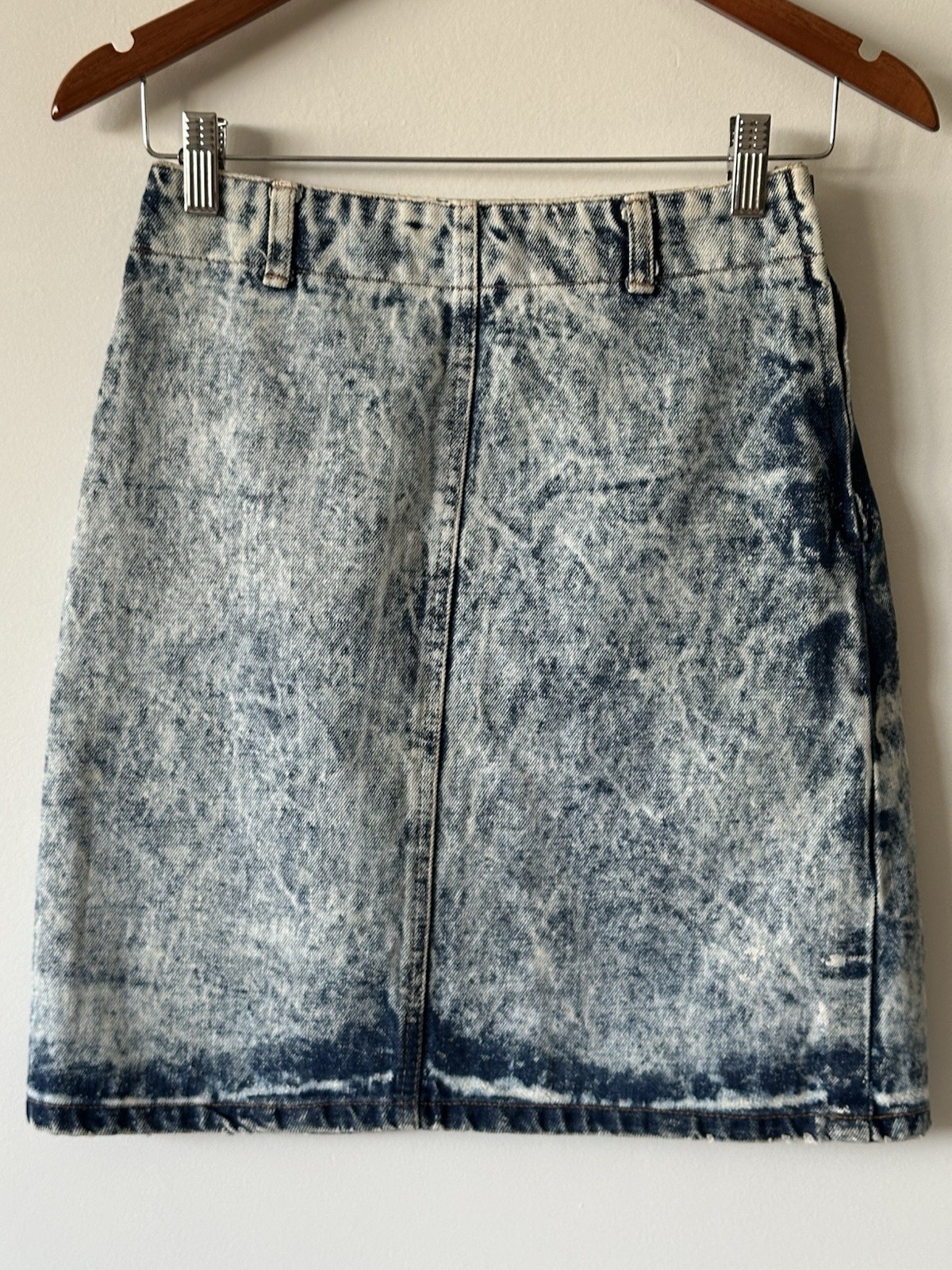 VTG 80s Limited Express GAP Acid Wash Jean Denim Mini Skirt Size 9 Made In USA