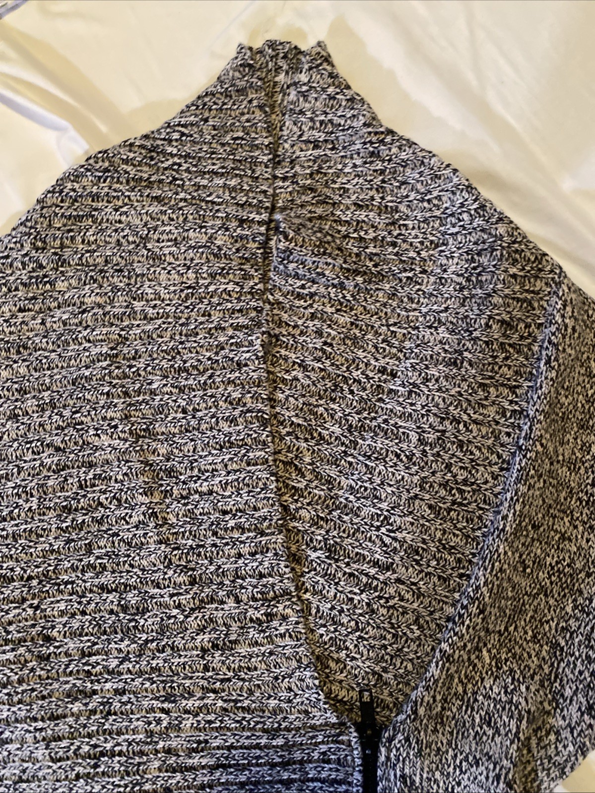 Woman’s Tunic Sweater W/ Drape Neckline . Side Front Zipper Size S Vintage1999