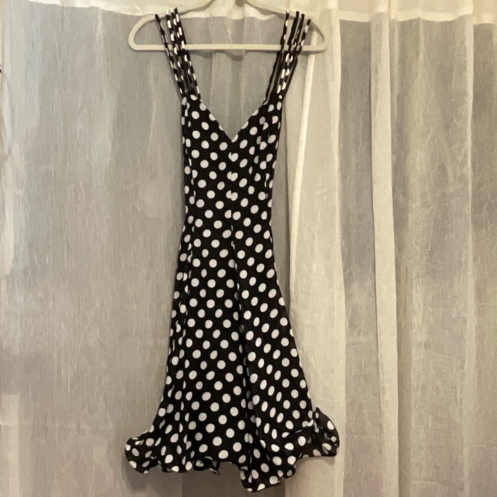 Vintage Rockabilly 70’s Swing Style Polka Dot Flare Dress