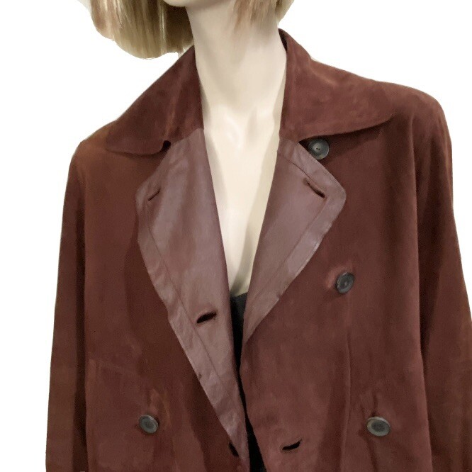 LOEWE Madrid 1846 Reversible Peacoat Soft Lambskin Leather Jacket Women’s M/L