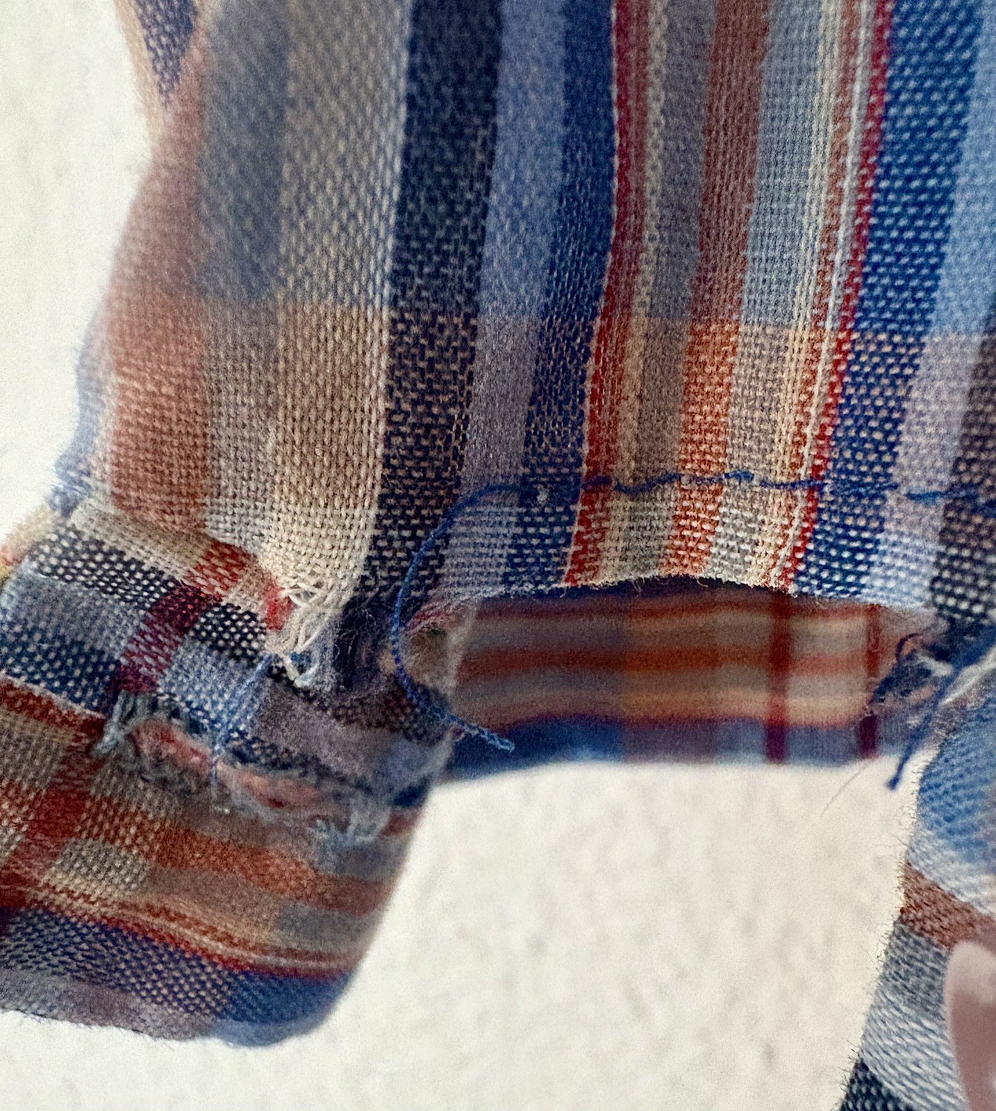 Vintage 70s Plaid Prairie Ruffle Blouse M Cottagecore Puff Sleeve Peasant Top