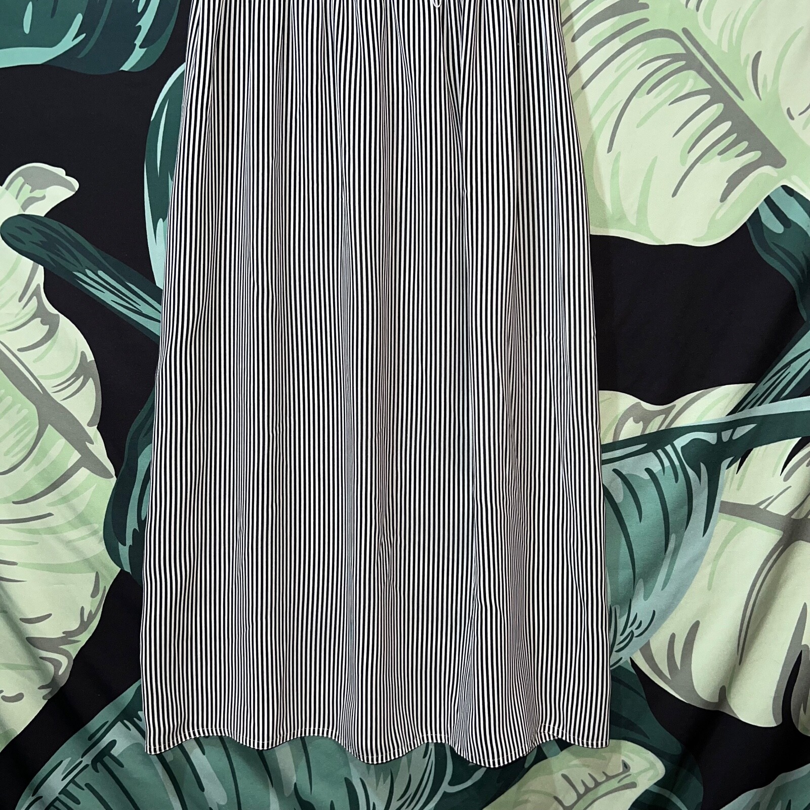 Vintage Billy Jack For Her Black & White Striped Dress Bib Collar Size 8/10