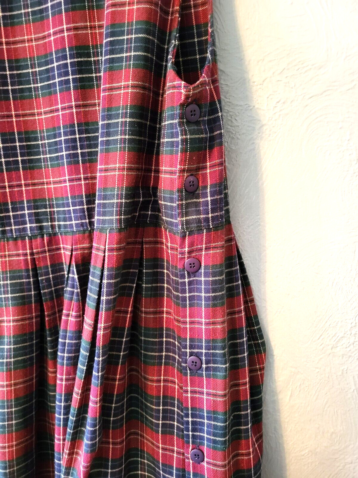 Women’s Vintage Baxter & Wells Jumper / Dress /Shift Size 12P Red & Green Plaid