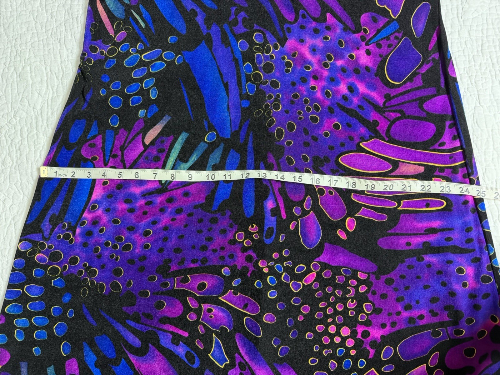 Vintage 90’s Jostar XL Vibrant Abstract Butterfly Slinky Maxi Dress Travel