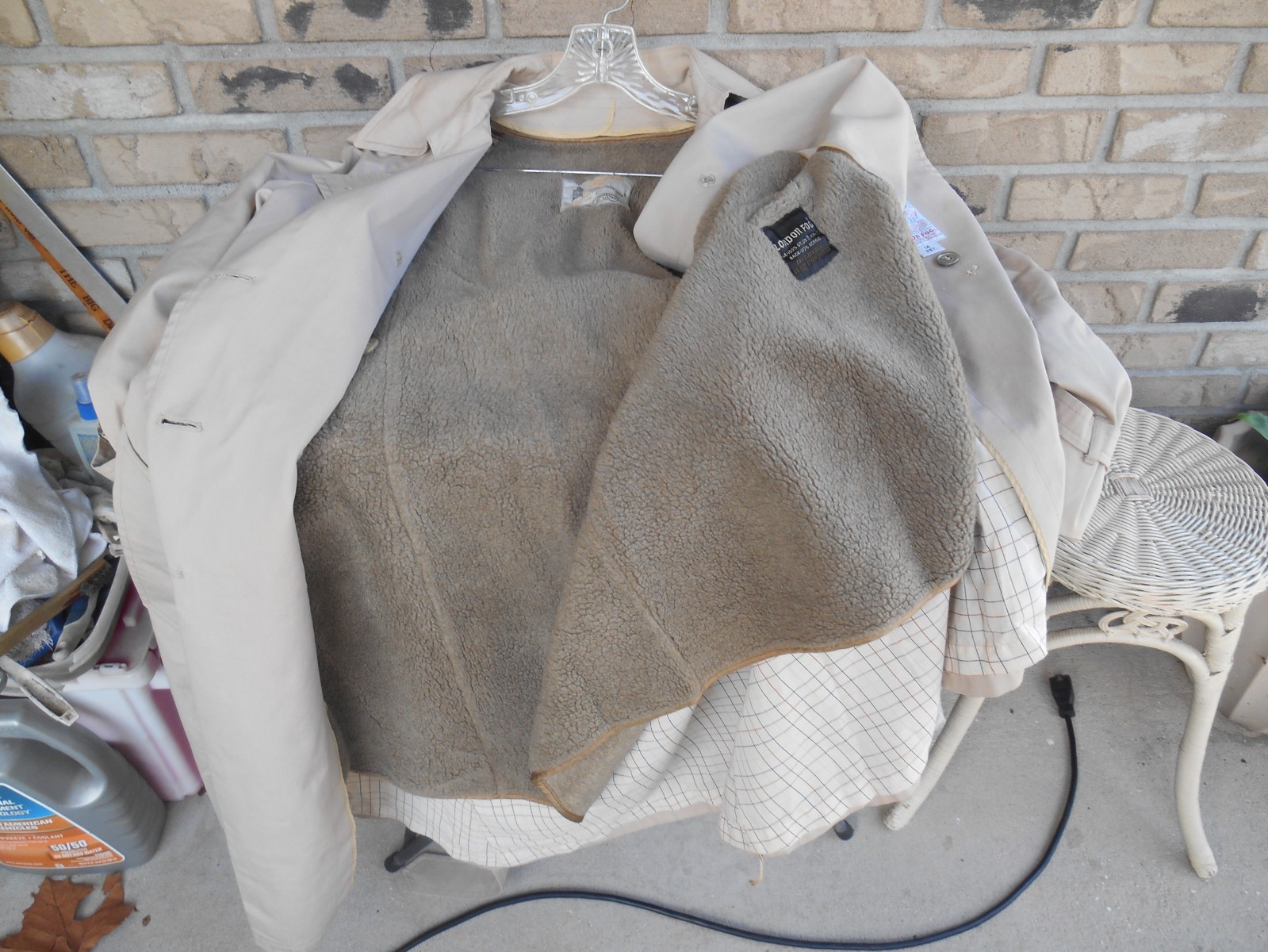 VINTAGE LADIES LONDON FOG MAINCOATS TRENCH COAT WITH ZIPOUT LINER SIZE 14 PETITE