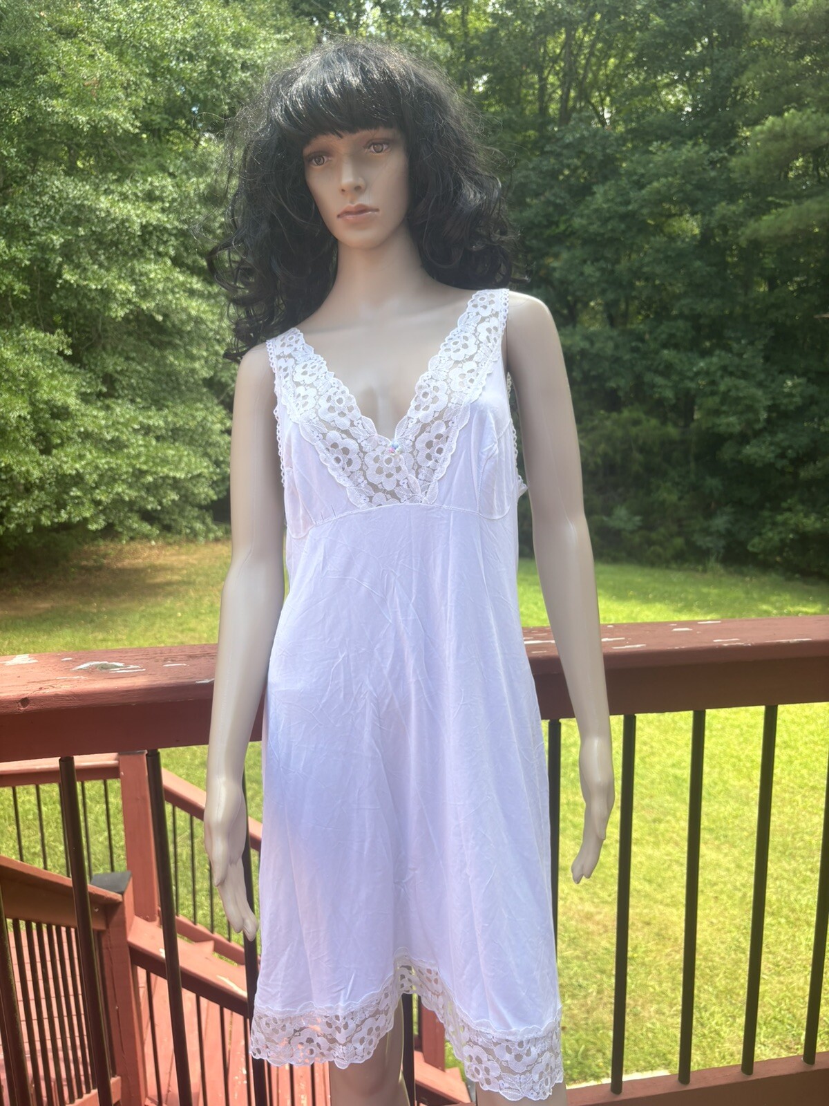 Vintage Slip Women’s Lingere White Lace Medium