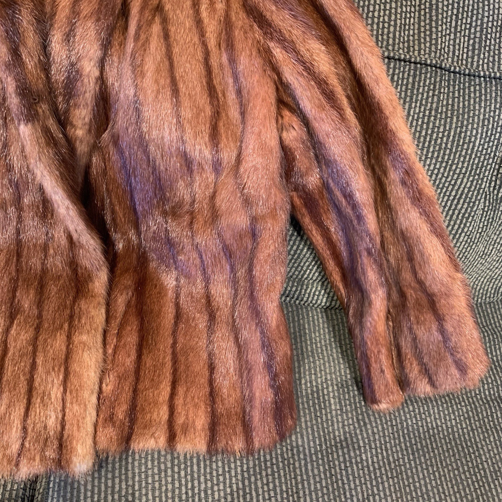 ❤BEAUTIFUL VINTAGE BROWN MINK FUR COAT JACKET