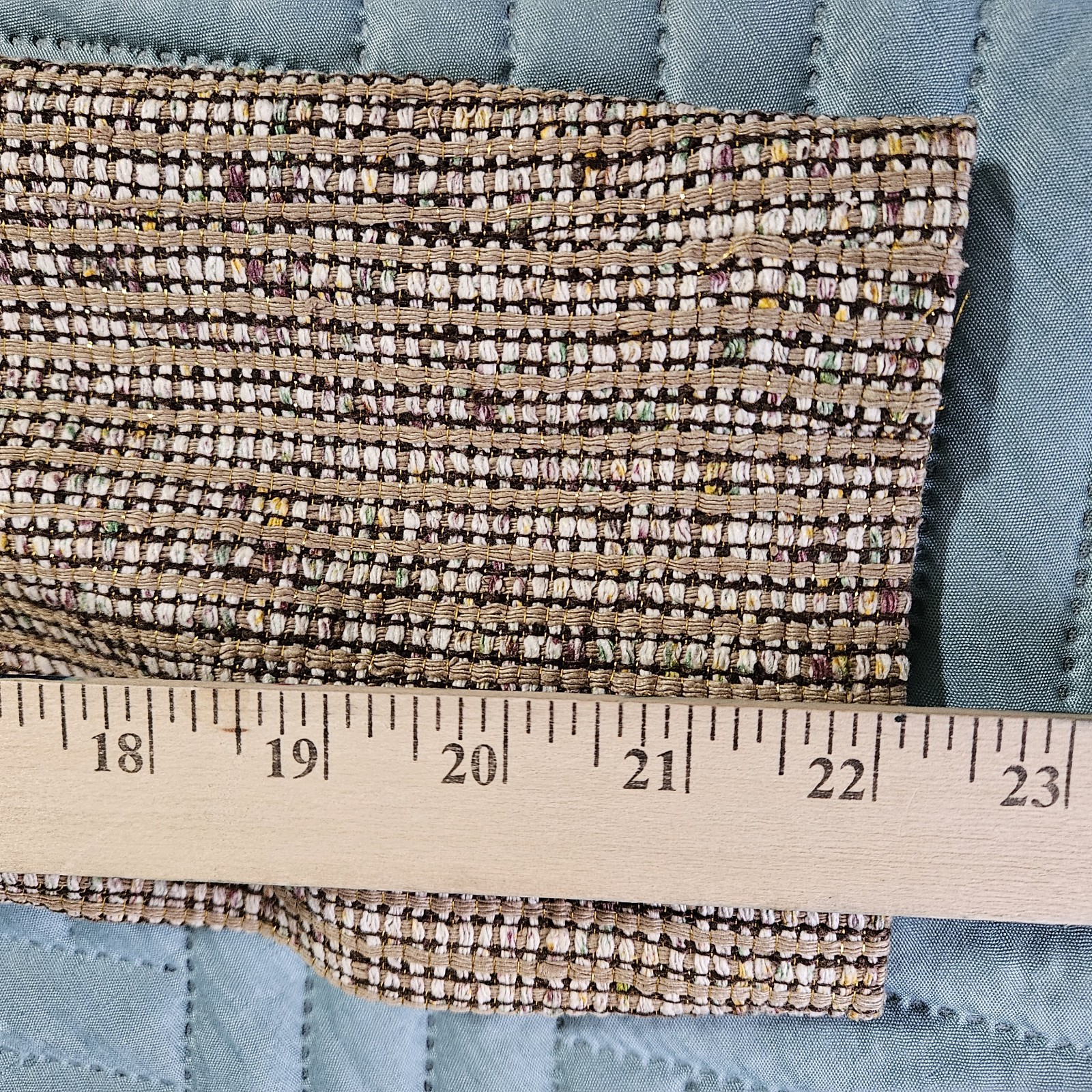 Vintage 100% Silk Hand Woven One Button Blazer Gold Sparkle Thread for Holidays