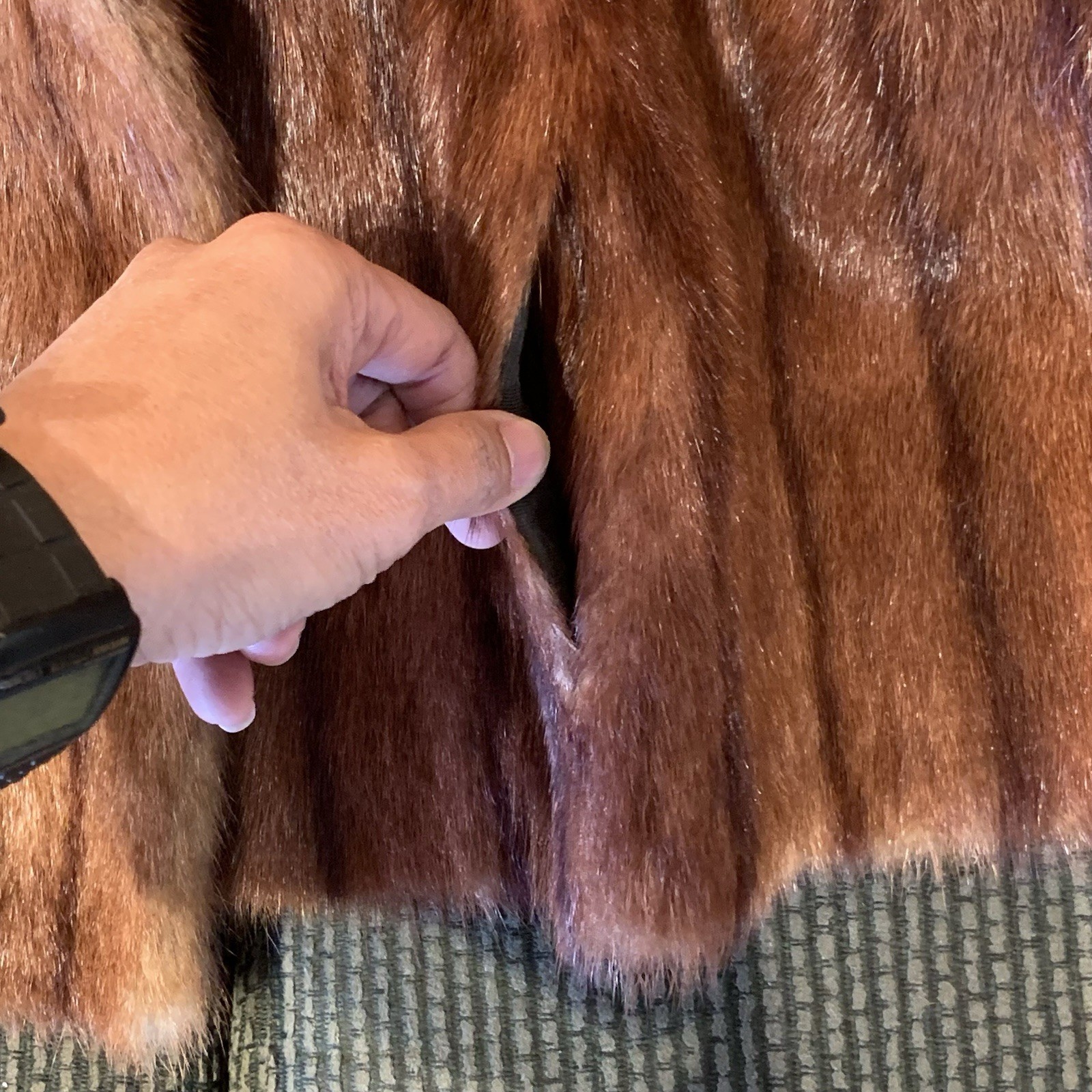 ❤BEAUTIFUL VINTAGE BROWN MINK FUR COAT JACKET