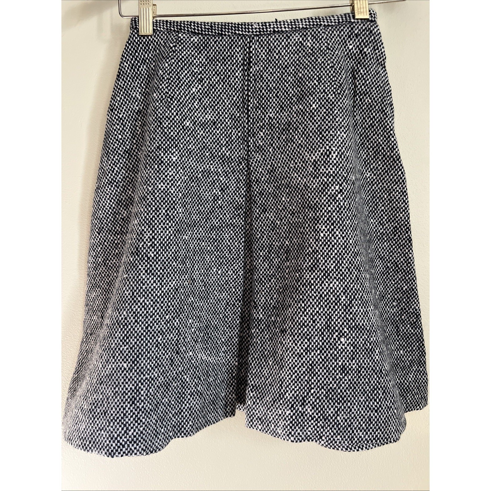 Vtg 1960s Tweed Wool Skirt Size 22″ Waist Country Set USA A-line