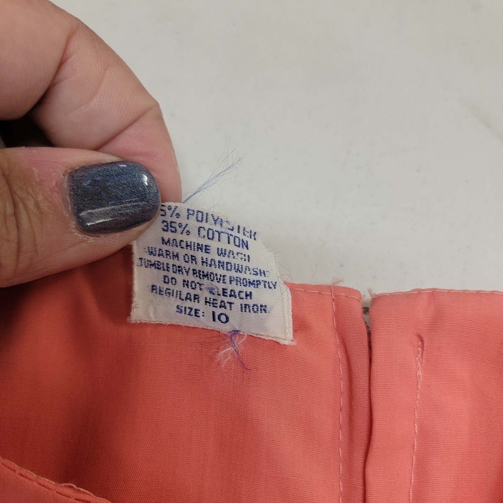 Vintage Angel Wing Embroidered Kaftan Apricot Peach Dress M