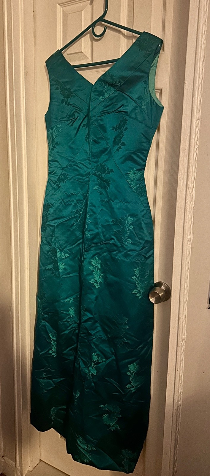 Vintage Chrysanthemum Brocade Gown