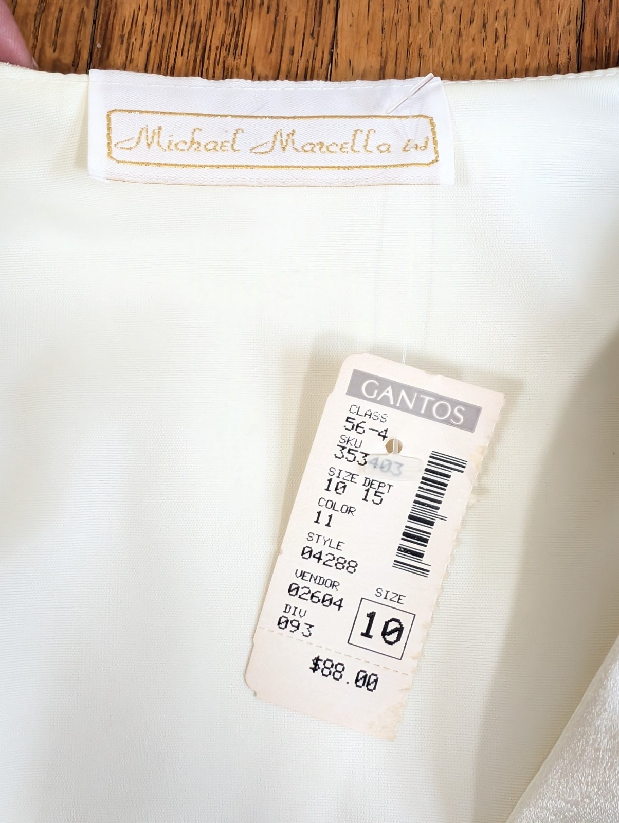 Vintage Michael Marcella Blouse Fitted W/ Sheer Sleeve Women’s Size 10 Victorian