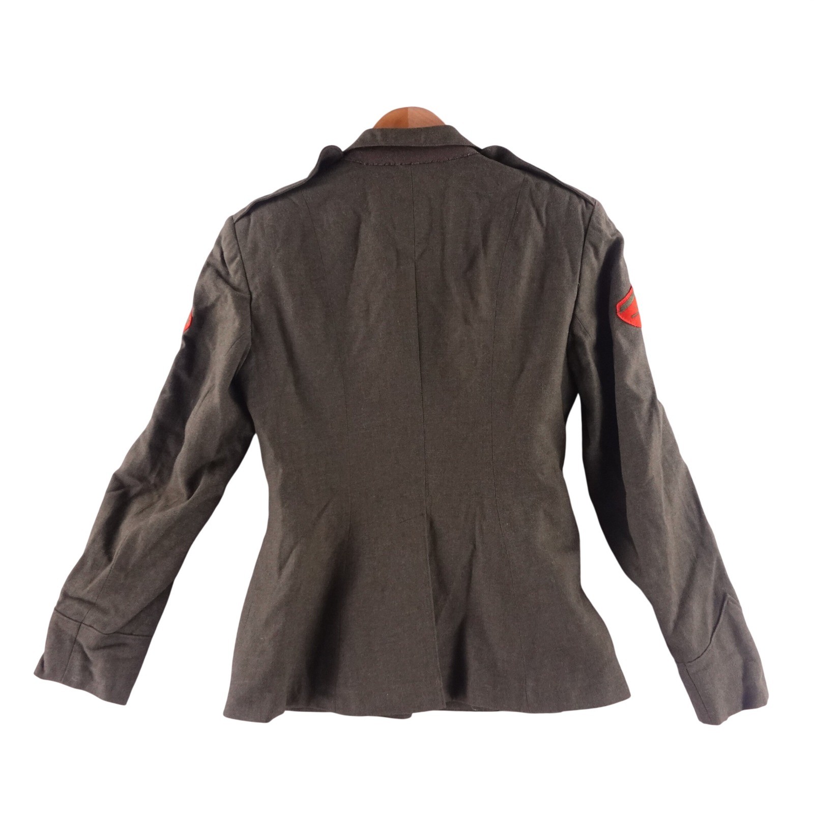 Vintage 1985 USMC Marine Corps Wool Serge Ike Jacket Green Womans 12s
