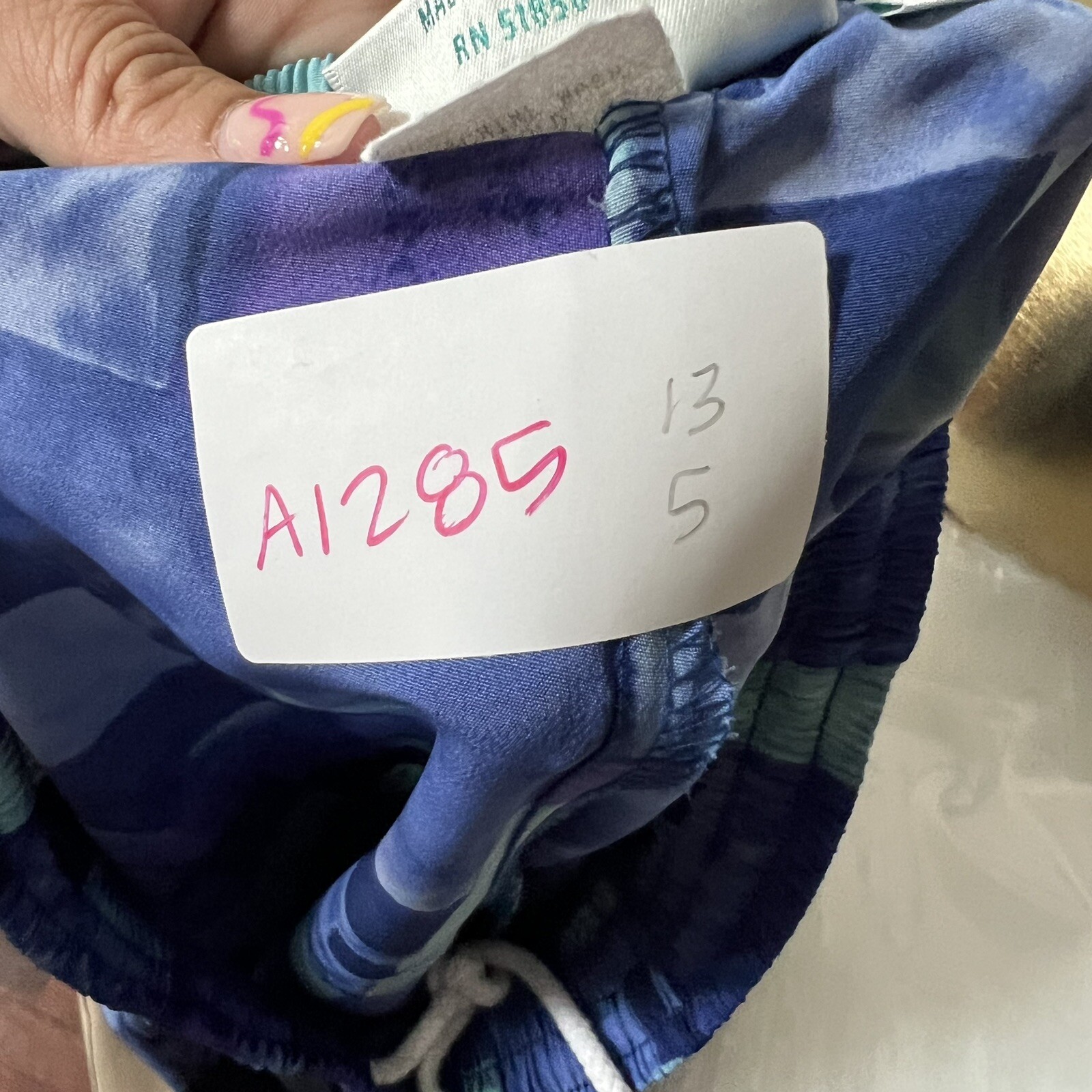 Vintage 90s Lily’s Of Beverly Hills Shorts Women’s S Tennis Blue Geometric Run