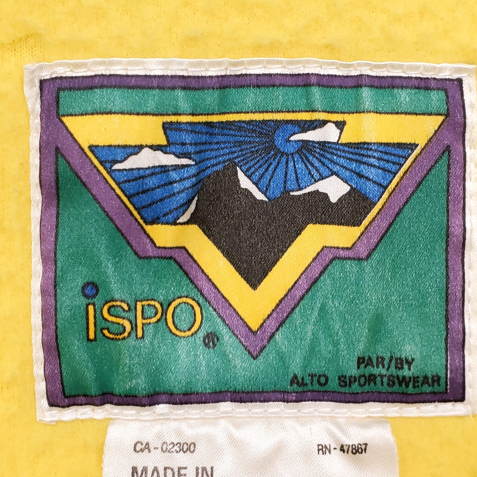 Vintage Womens ISPO By Alto Ski Snowboard Full Zip Coat Jacket 80s 90s Sz M