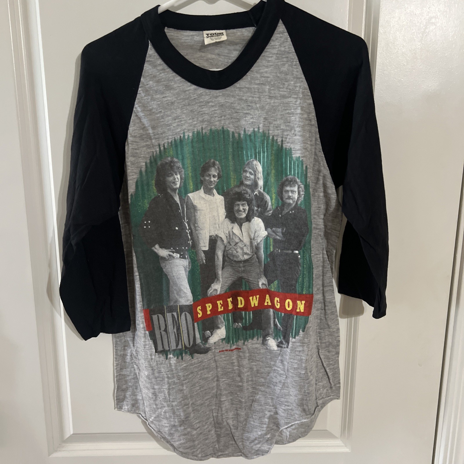 REO Speedwagon Wheels are Tourin 84-85 Vintage T-Shirt Made in USA Adult Size L