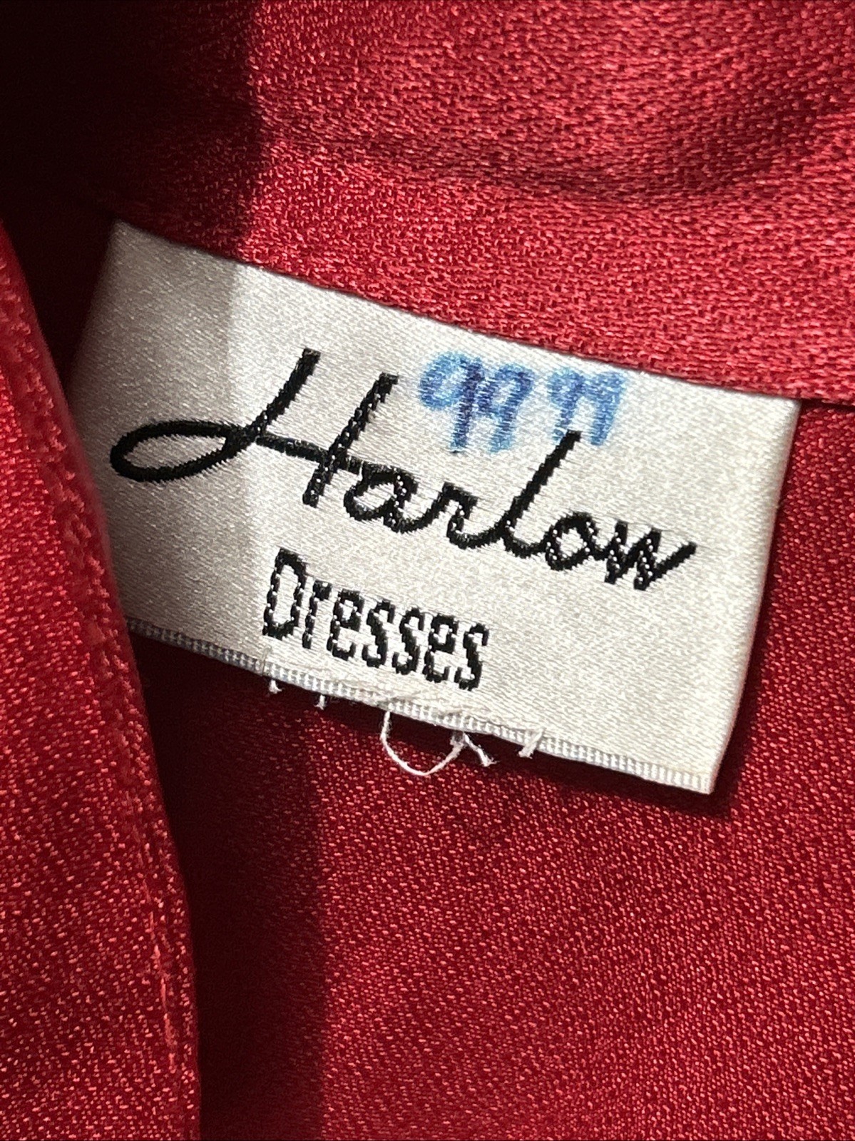 House Of Harlow Vintage Dress 1960’s Red Long Women’s Padded Shoulders USA…