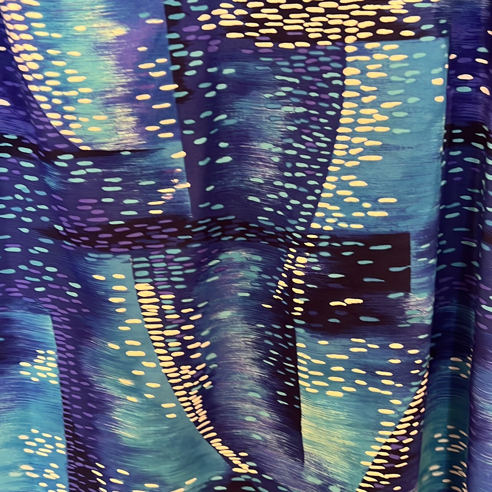 Vintage 70s Hukilau Fashions Hawaiian Maxi Dress Blue Wave Sz.12 Made In Hawaii