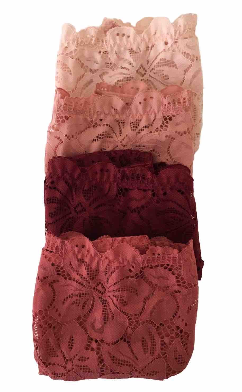 VTG ~ MARILYN MONROE ~ 4 pairs of all Lace Bikini Panties Size M Nylon Blend