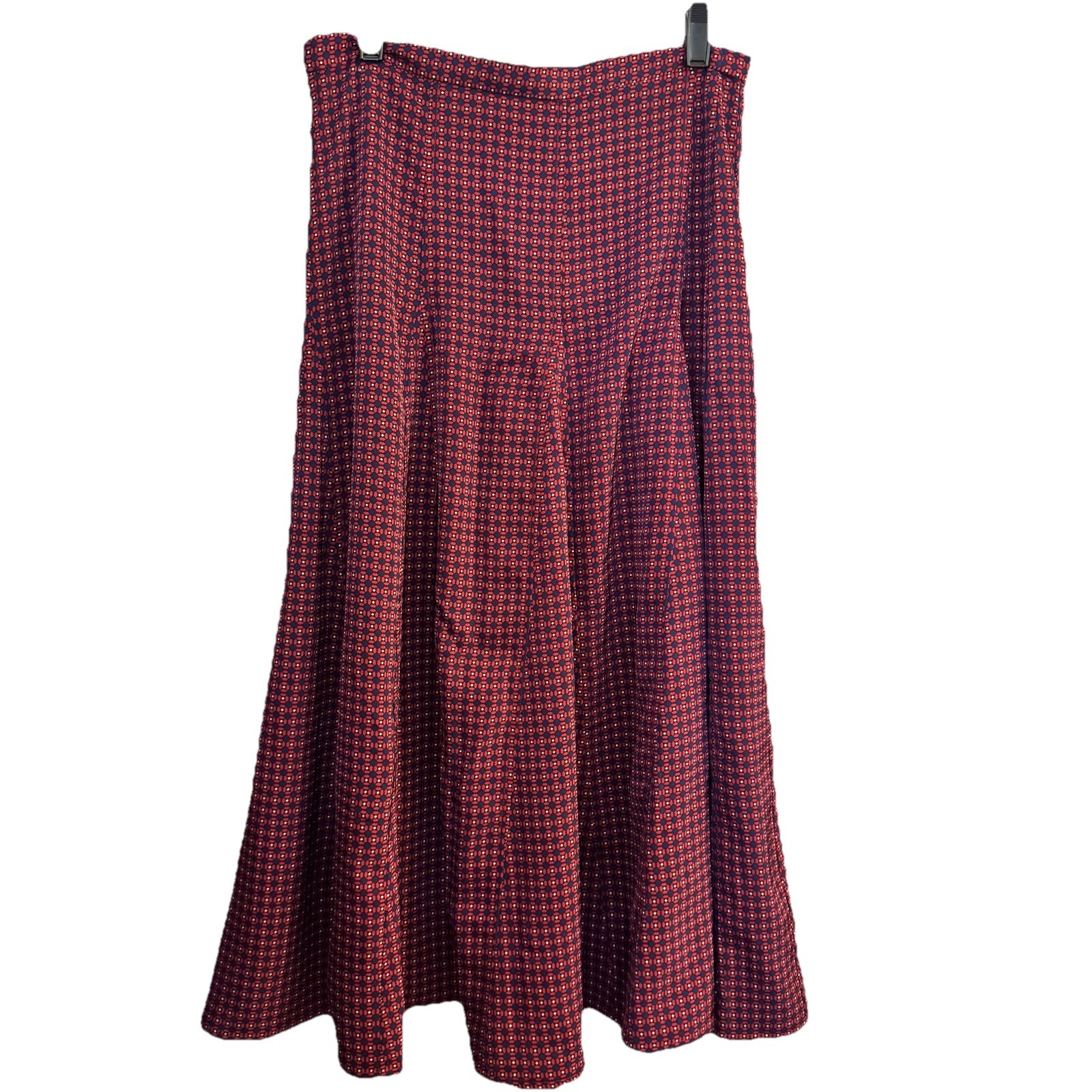 Banana Republic Retro Red/white & Blue Maxi Swing Skirt Size 8 Petite