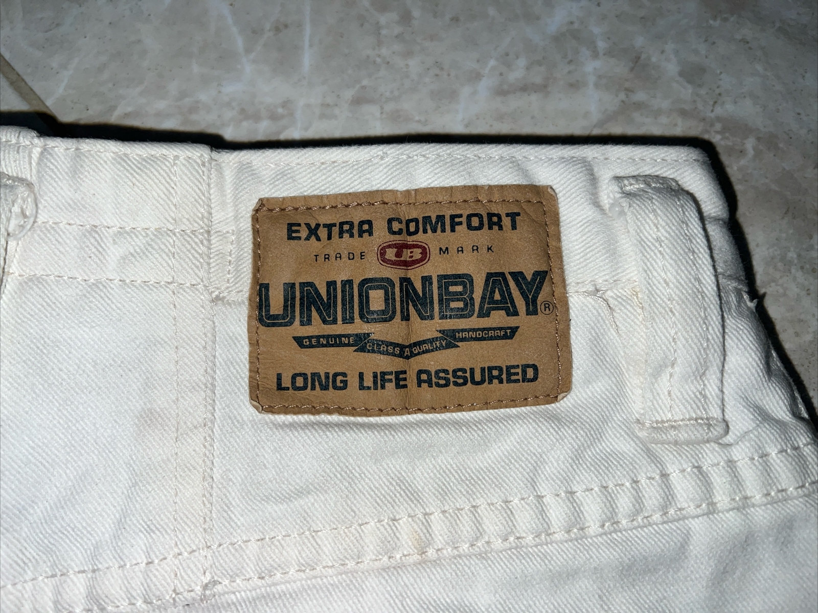 Vintage Union Bay Womens White Jeans ShortsHigh Rise Waist Size 9 Talla