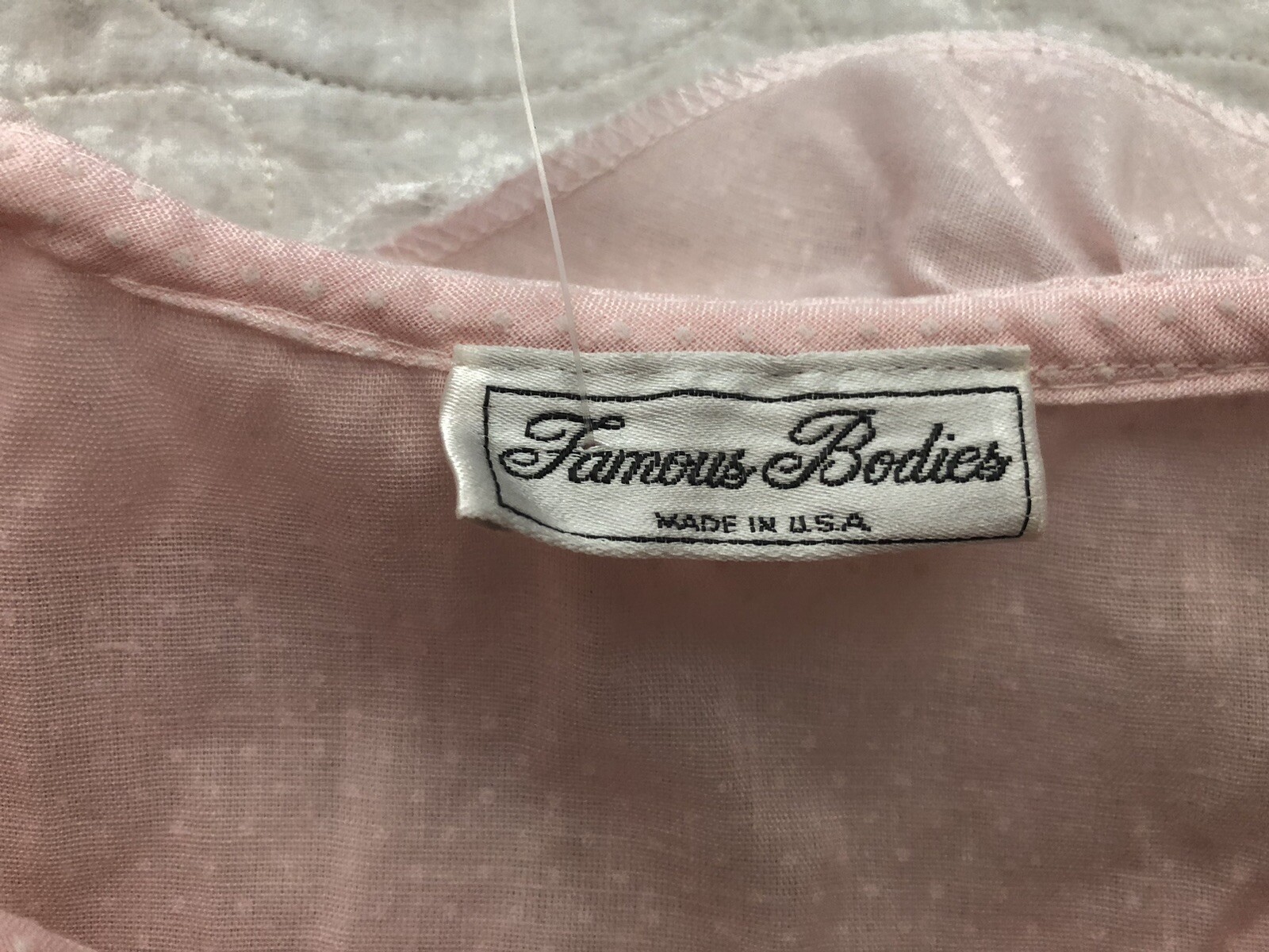 Sears Famous Bodies Soft Pink Cotton Lace Trim Short Long Sleeved Nightshirt M