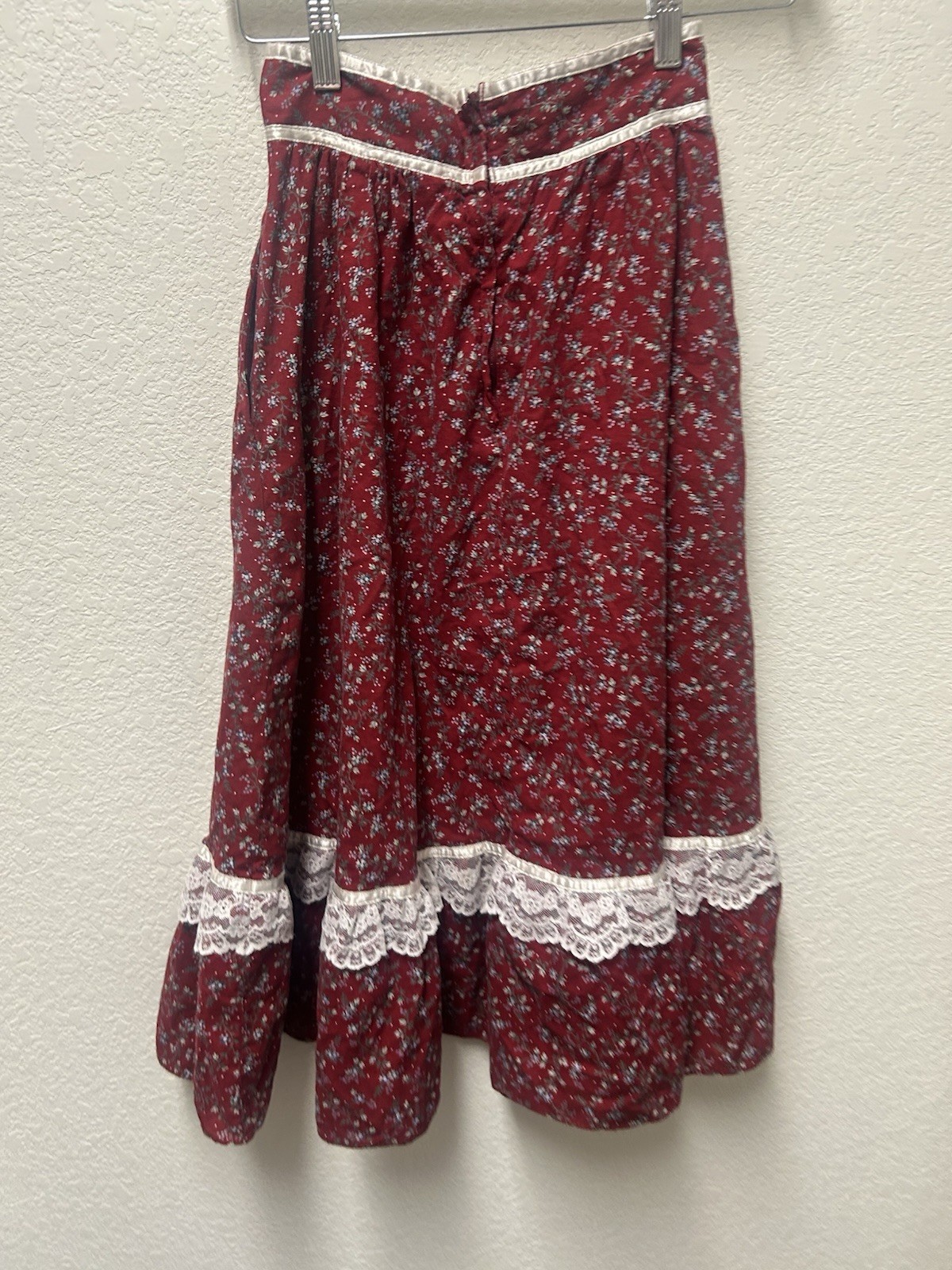 Vintage Gunnies Jessica McClintock Floral Cotton Midi Skirt Gunne Sax Prairie