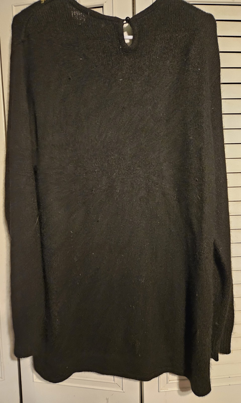 Vintage Silk/Wool/Angora Blend Sequined Long Sweater/Short Sweater Dress Sz Med