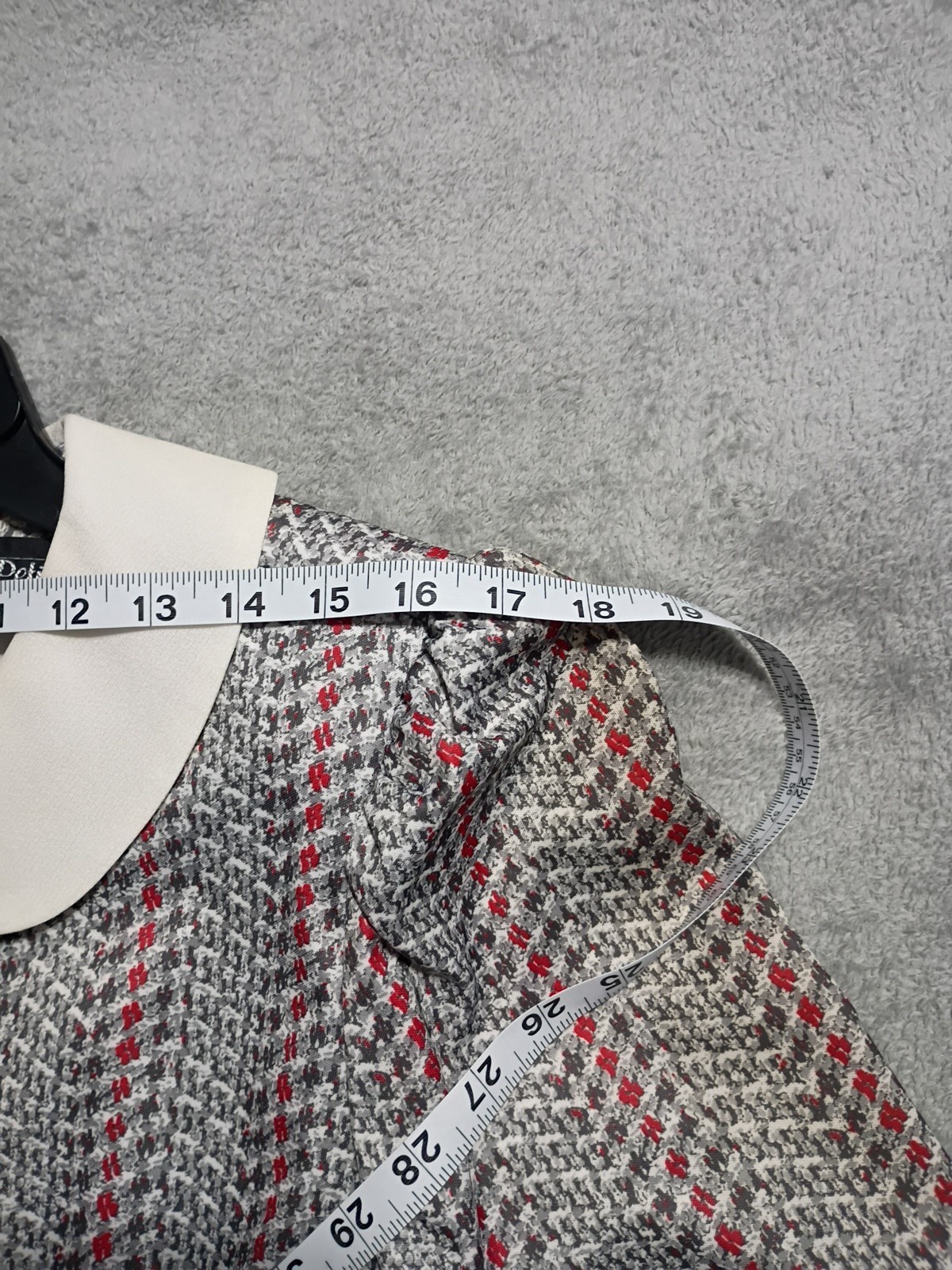Vintage Jenny Petite 14 Polyester Made In USA Grey And Red
