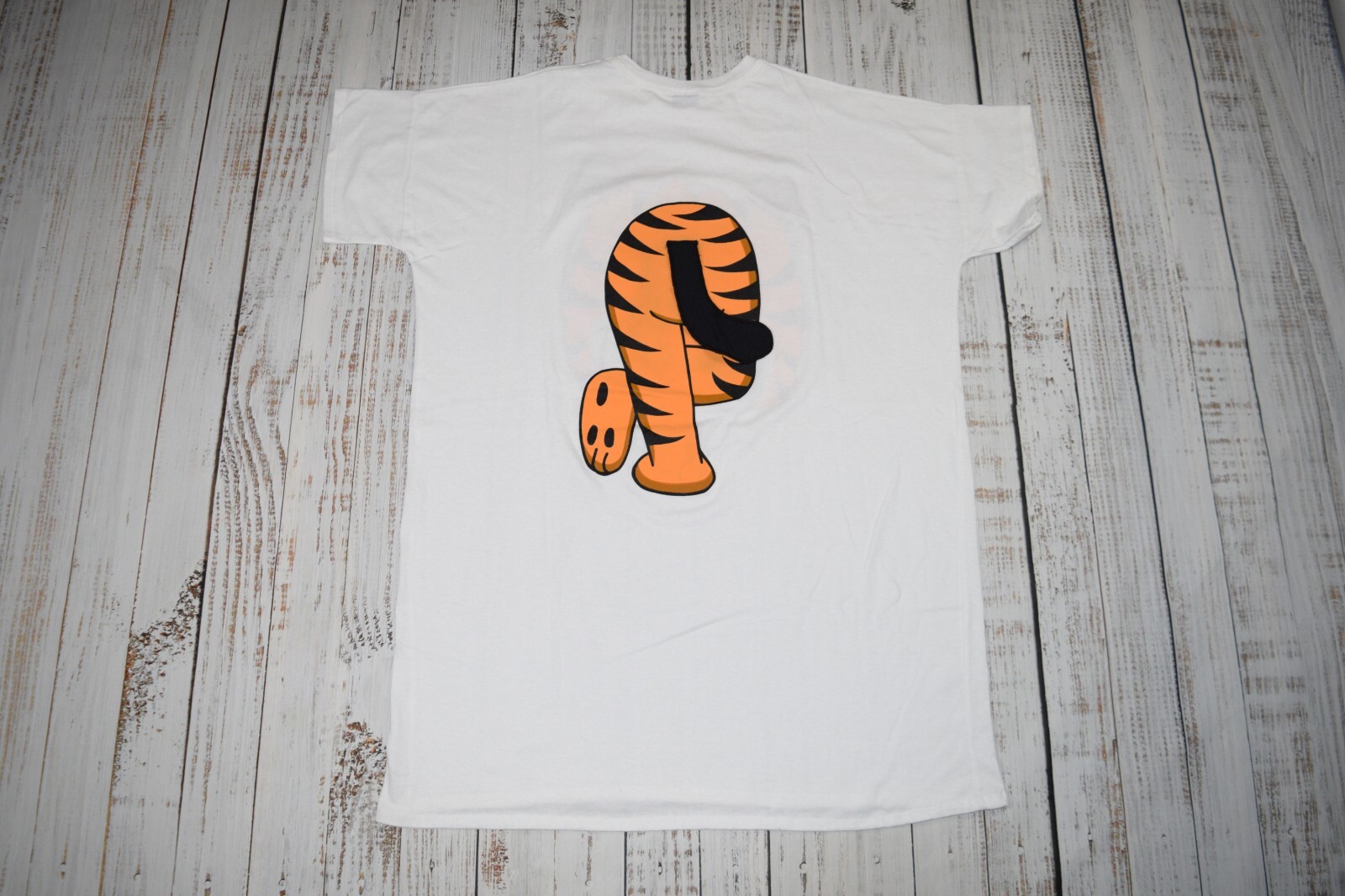 VINTAGE 90S FLIRTS TIGER 3D PRINT 2-SIDED SLEEPING SHIRT ONE SIZE RARE WOMENS OS