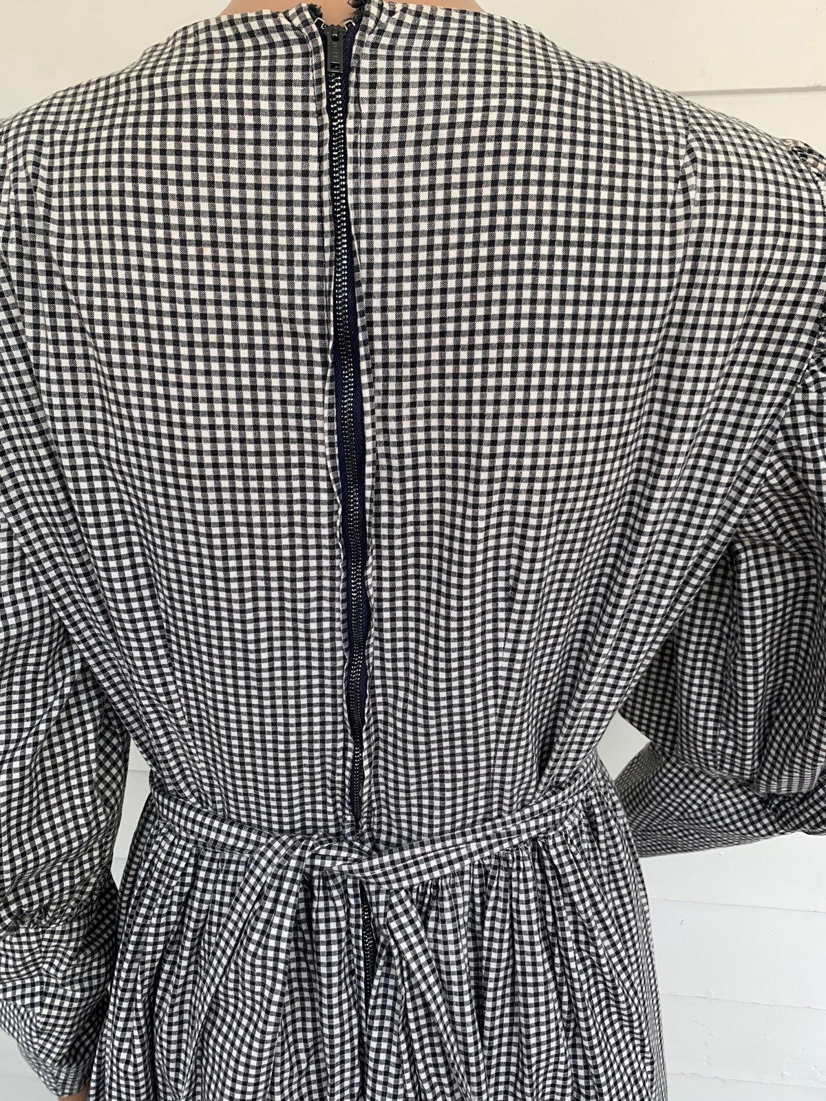Vintage Homestead Dress Revolutionary Colonial Pioneer Prairie Country Gingham L