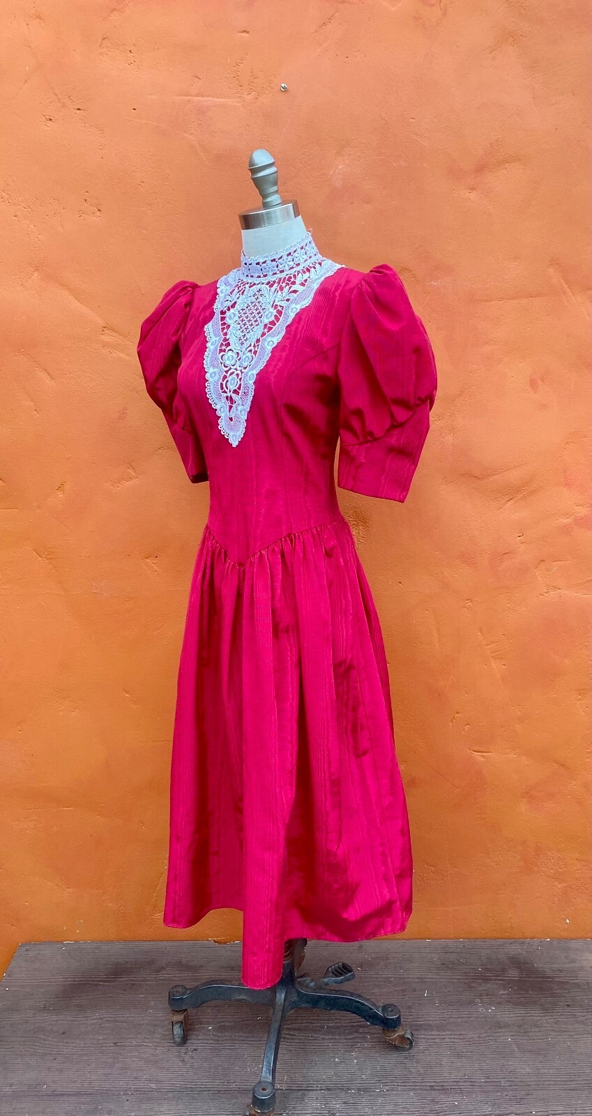 Vintage 1980s prom DRESS JESSICA MCCLINTOCK Party Cocktail Victorian Gothic