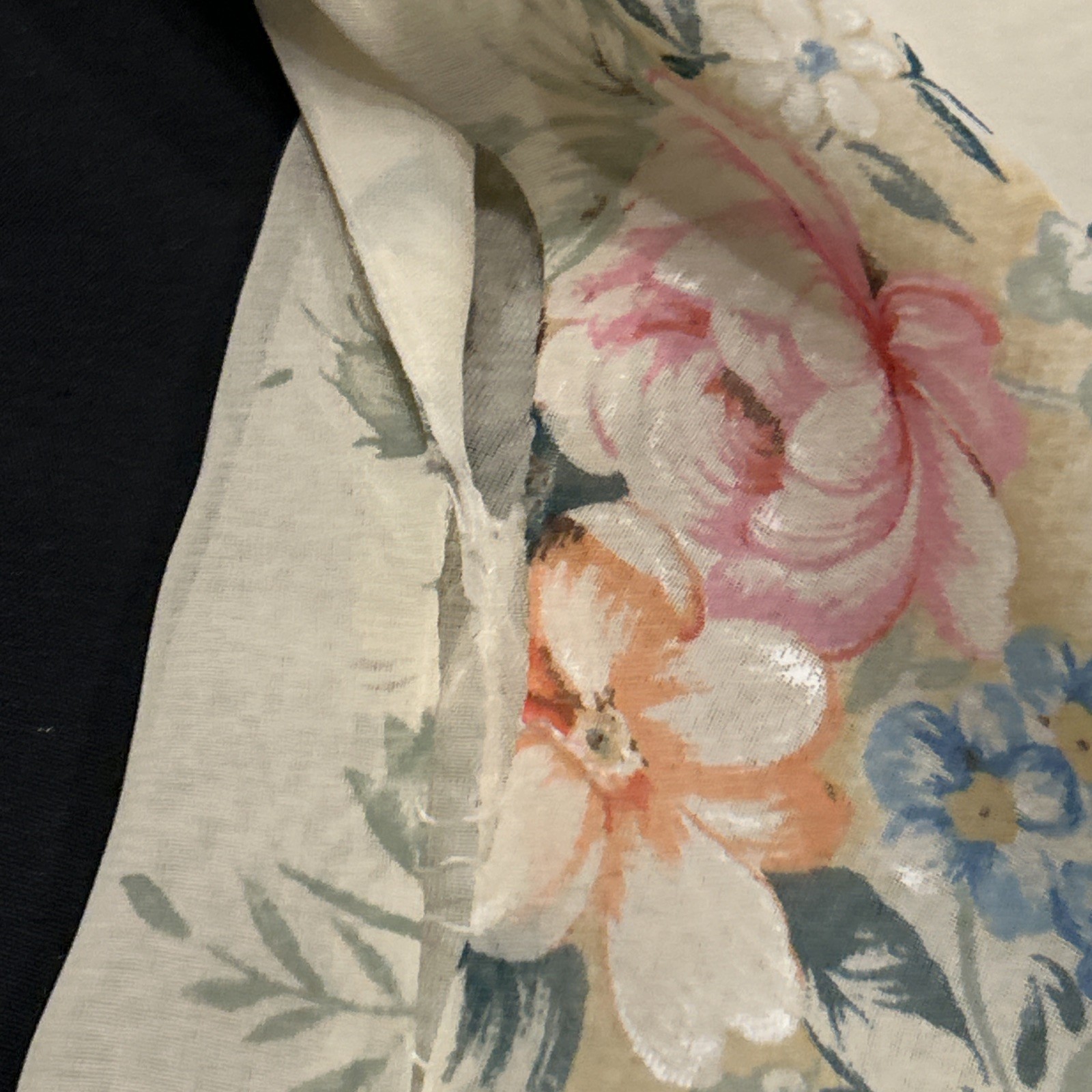 Vintage Women’s Floral Sheer Jacket Lightweight Sheer Layer Handmade A22