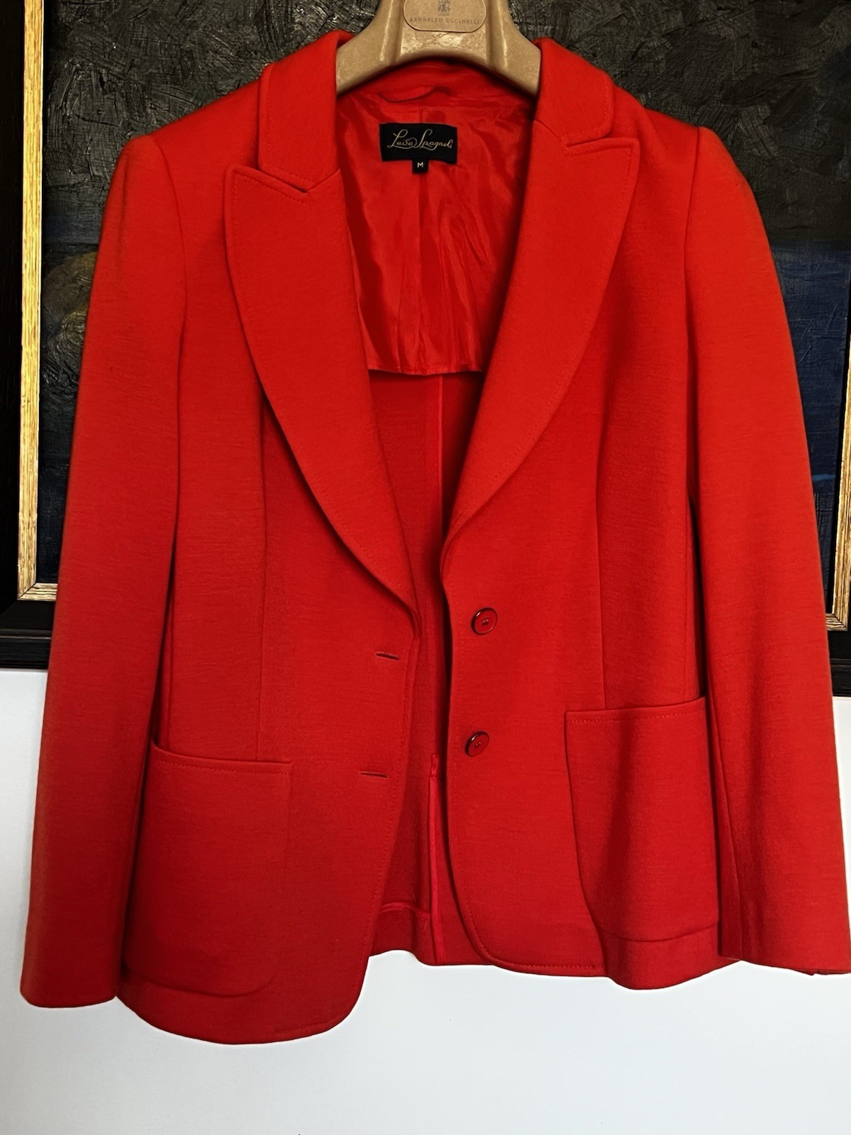 Blazer Jacket Louisa Spagnoli Size M Italy Wool Gorgeous Peach