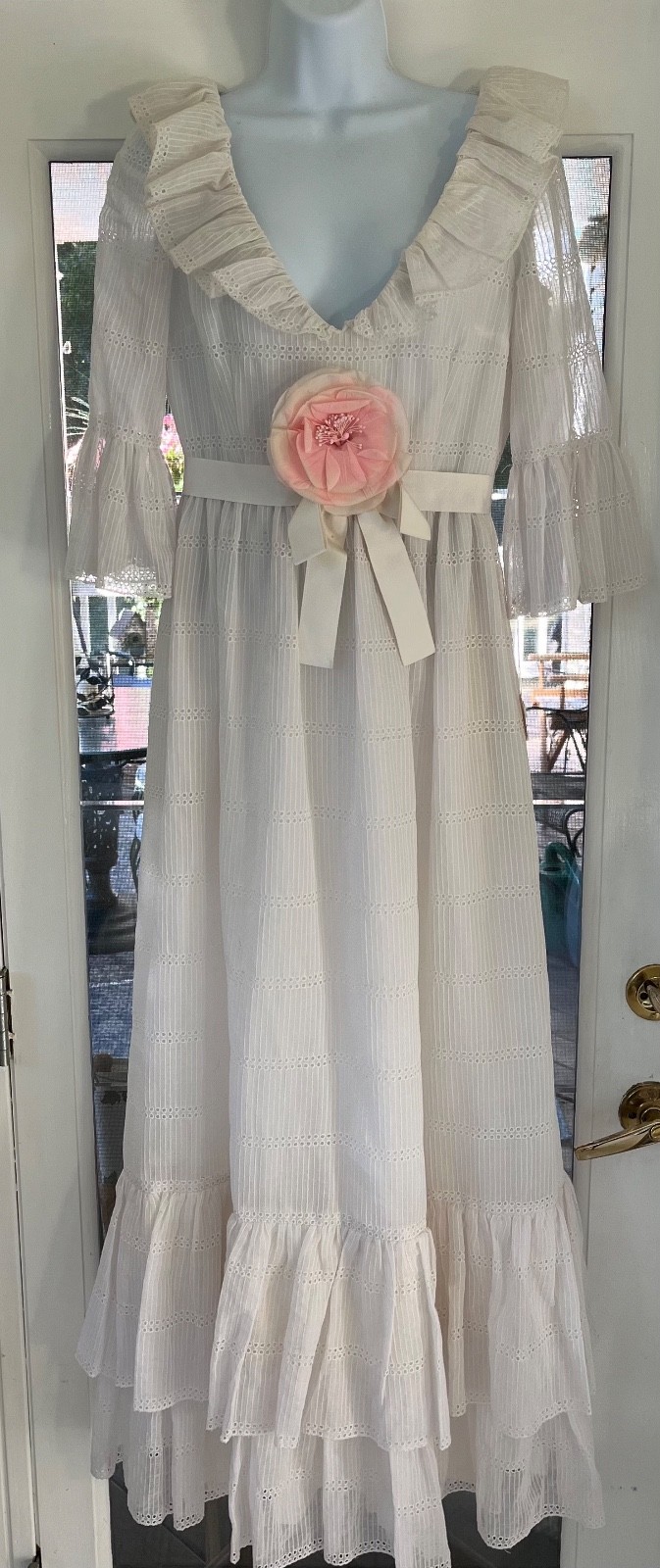 Mollie Parnis Boutique New York Vintage 70’s Maxi Dress New with Tags EC