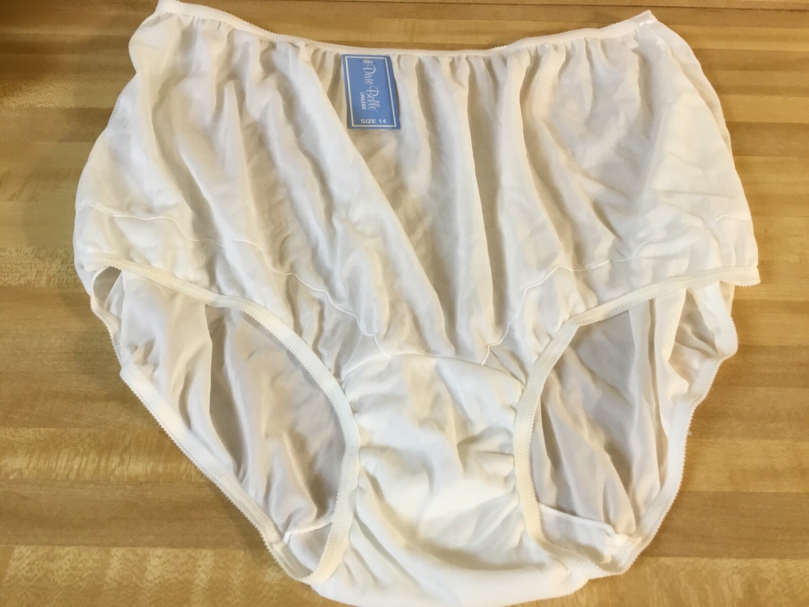 Vintage New Nos Dixie Belle Nylon Panties Size 14 (55 1/2”-57 1/2”) Plus Size