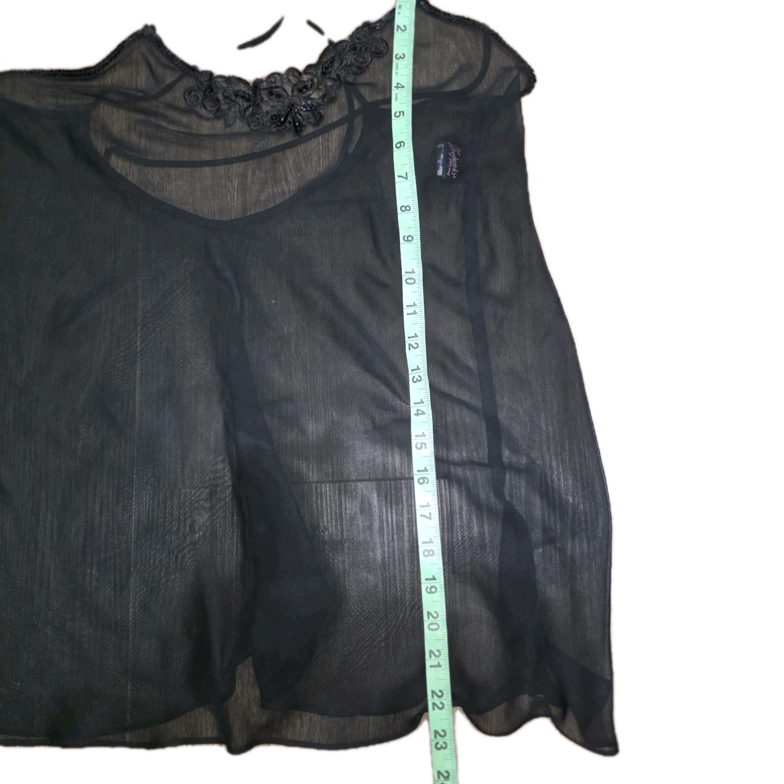 Vintage Frederick’s Hollywood Black Sheer Lace Babydoll Slip Dress Mesh Y2K S