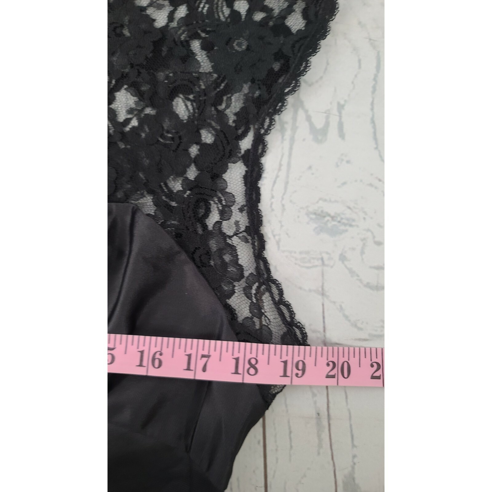 Vintage Petra Fashion Large Night Gown Dress Black Lace 80’s Maxi Raw Hem