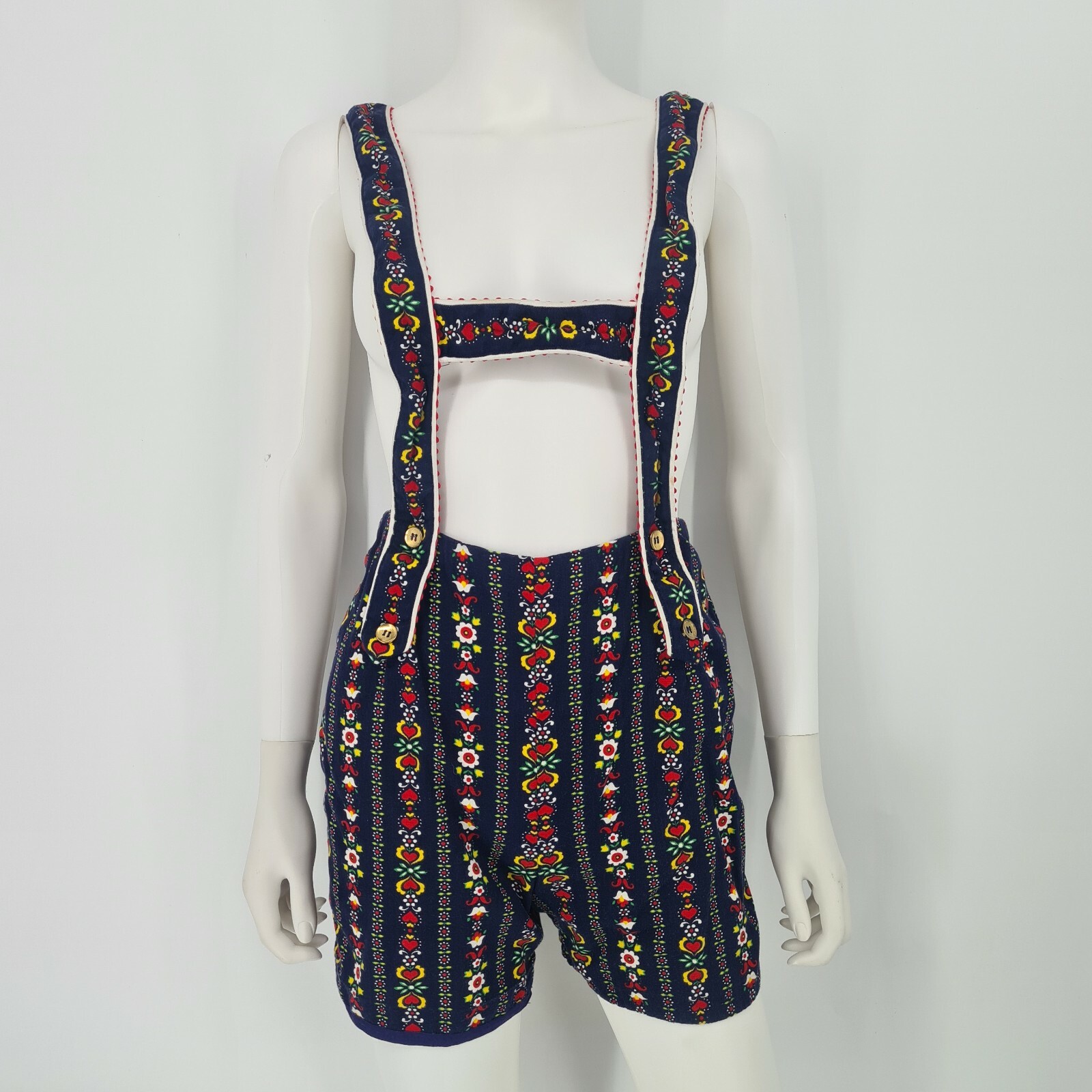 Vintage Bobbie Brooks Lederhosen Germany Shorts w/Suspenders Size 7