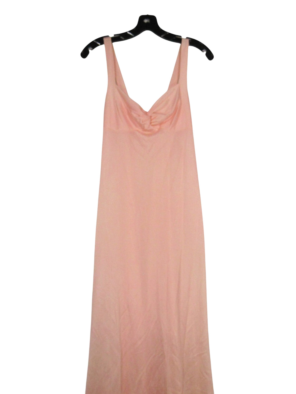 VTG MISTEE 2Pc Silky NYLON Peachy Pink PEIGNOIR Button ROBE/NIGHTGOWN SET Sz S